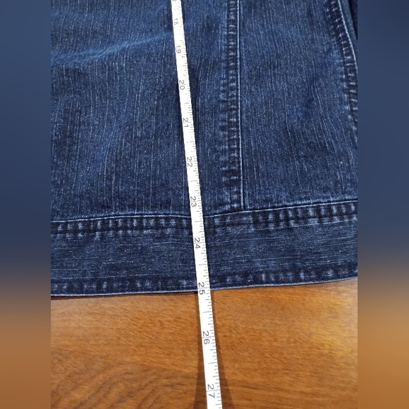 Alfred Dunner Blue Jean Jacket with 3/4 sleeve size 16 embroidered butterflies - Picture 9 of 11